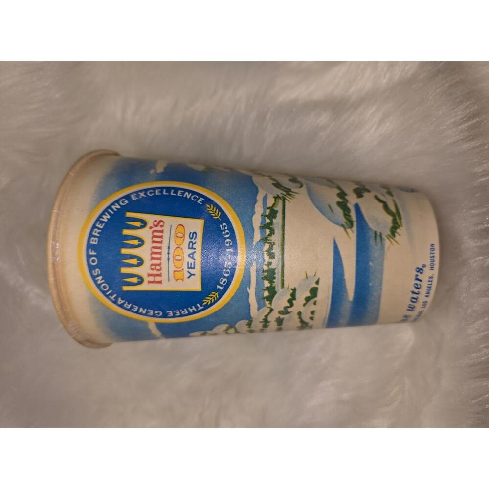 Vintage Hamm's 100 Years Commemorative Paper Cup 1865-1965
